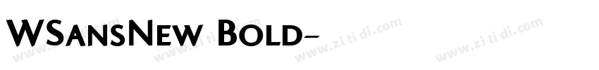 WSansNew Bold字体转换 WSansNew Bold字体转换